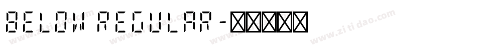 BELOW Regular字体转换